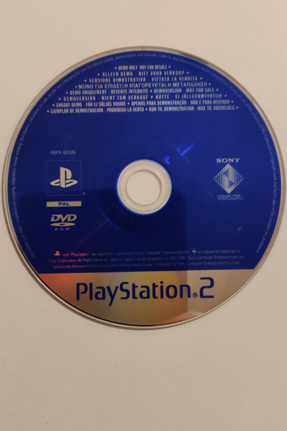 PS2 Demo disc PBPX-95506 (Playstation 2 PAL) (Loose)